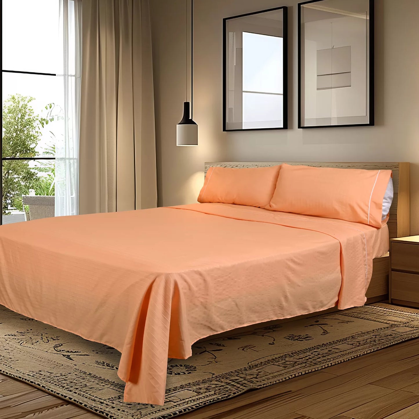 Sábana 2800 Hilos Suave Premium Stripes Soft Nature