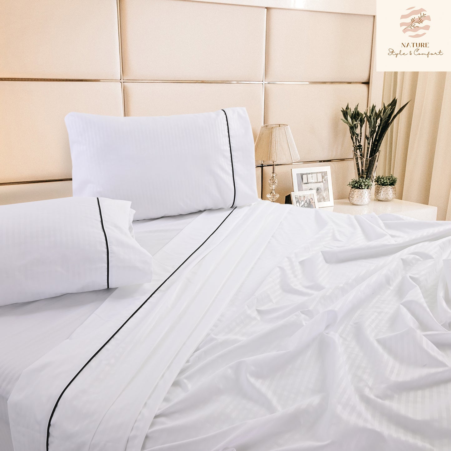 Sábana 2800 Hilos Suave Premium Stripes Soft Nature