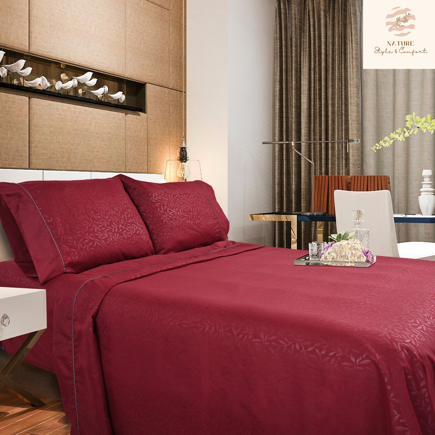 Sábana 2800 Hilos Suave Premium Flores Soft Nature