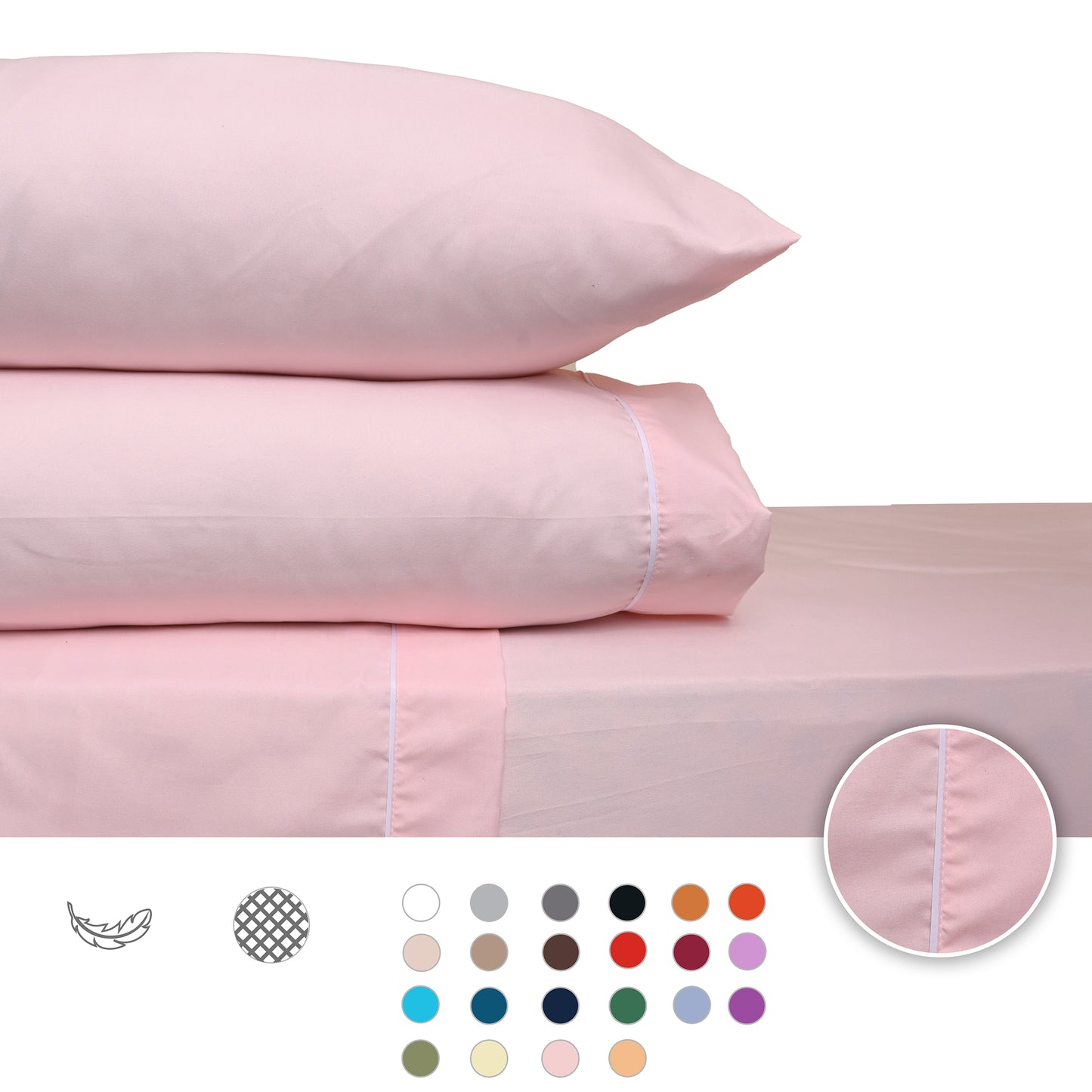 Sábana 2800 Hilos Suave Premium Lisa Soft Nature
