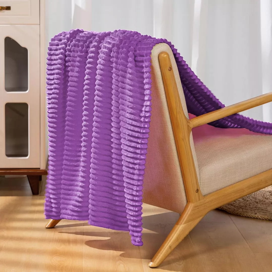 Frazada Cobija Súper Suave Premium Cobertor Stripes Soft Nature