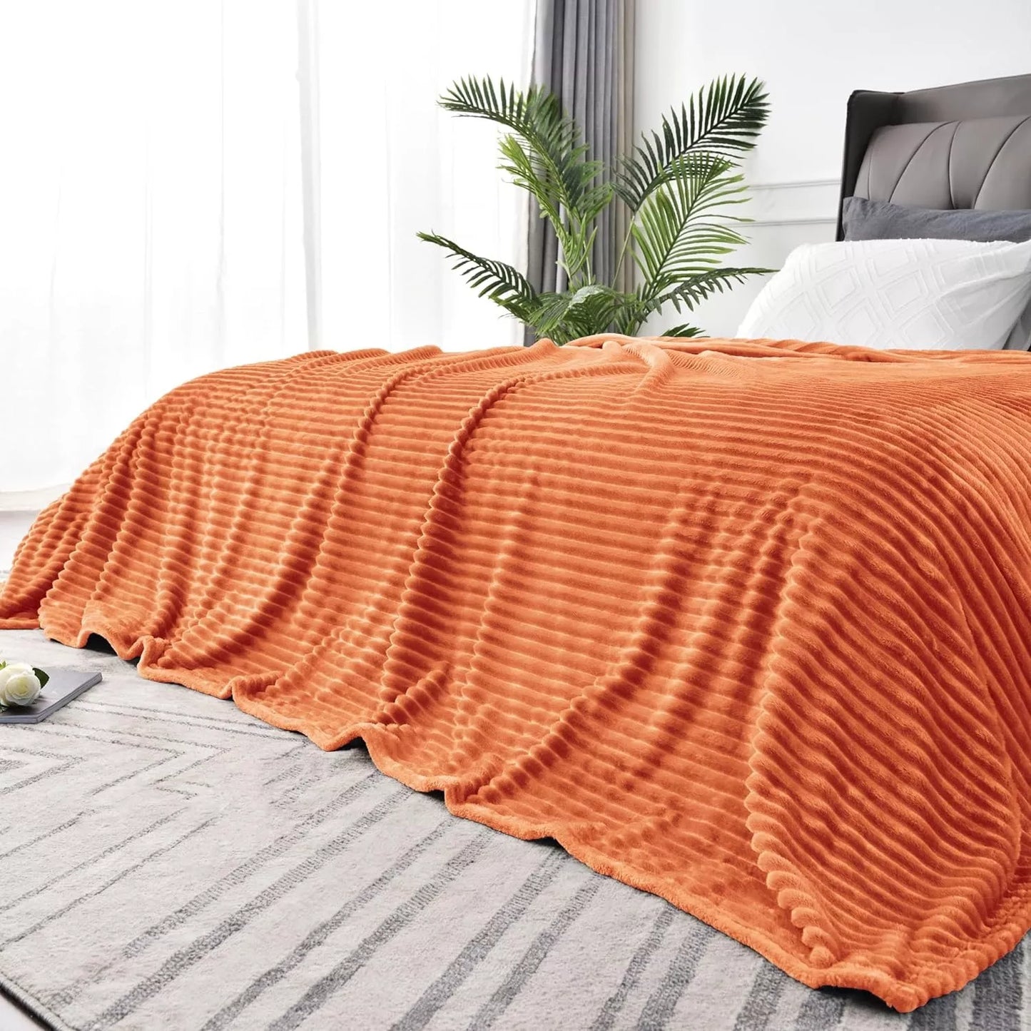 Frazada Cobija Súper Suave Premium Cobertor Stripes Soft Nature