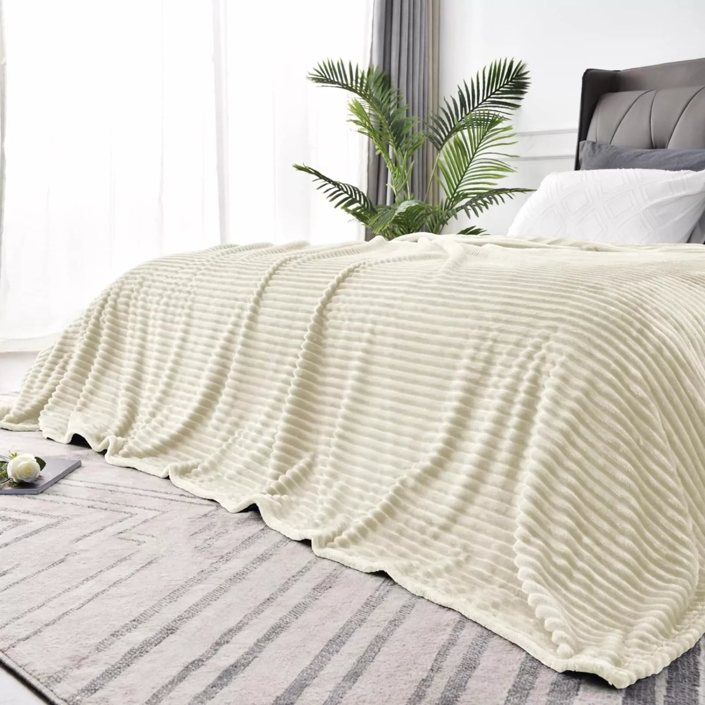 Frazada Cobija Súper Suave Premium Cobertor Stripes Soft Nature