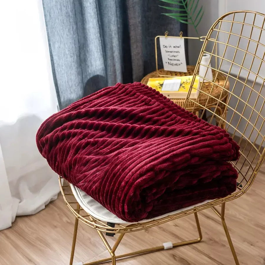 Frazada Cobija Súper Suave Premium Cobertor Stripes Soft Nature