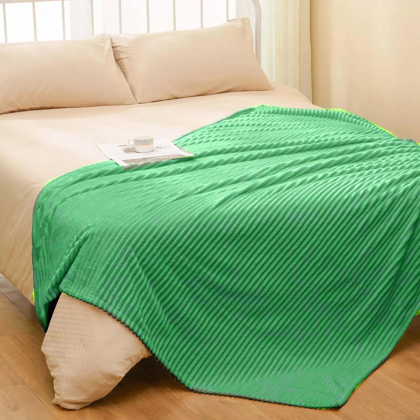 Frazada Cobija Súper Suave Premium Cobertor Stripes Soft Nature