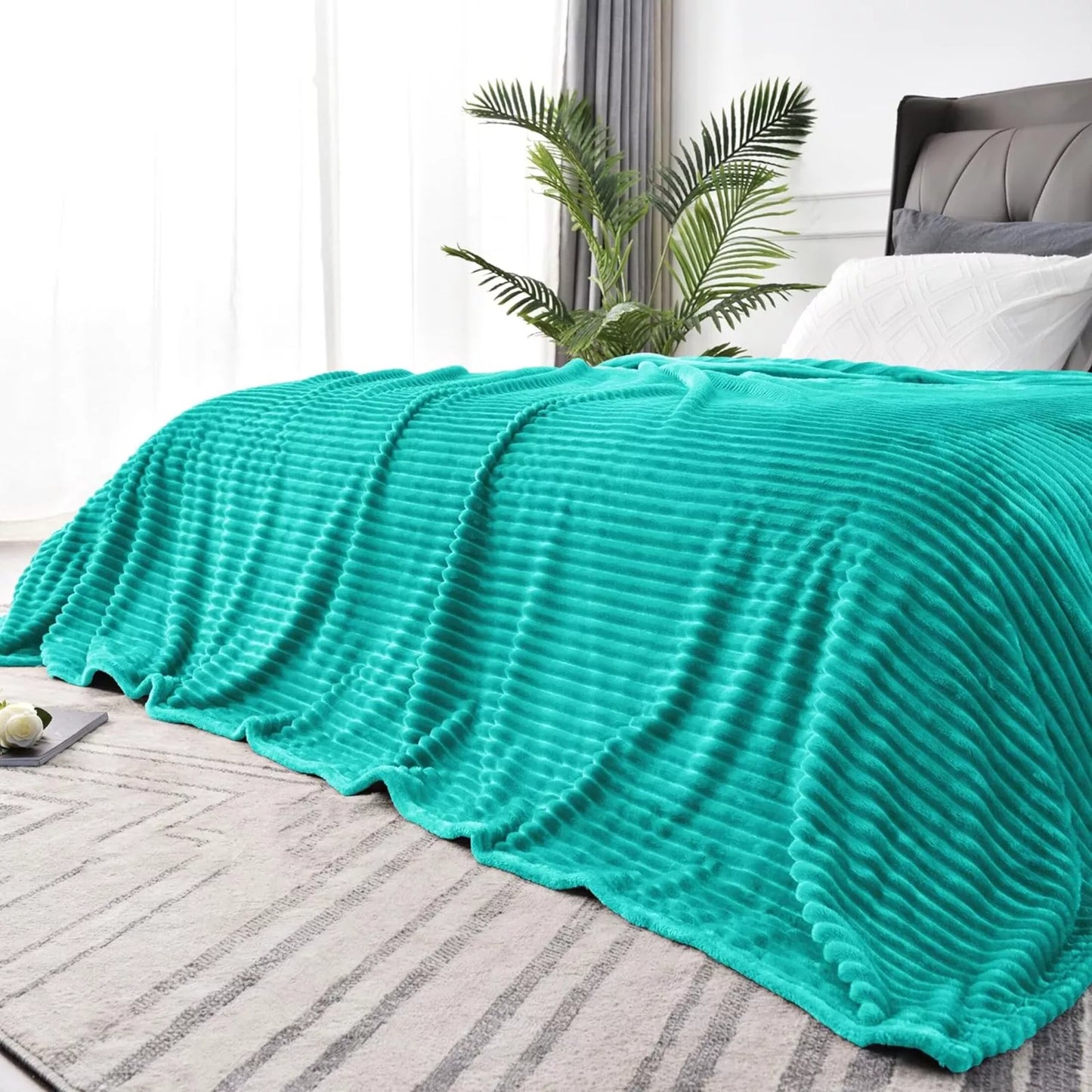 Frazada Cobija Súper Suave Premium Cobertor Stripes Soft Nature