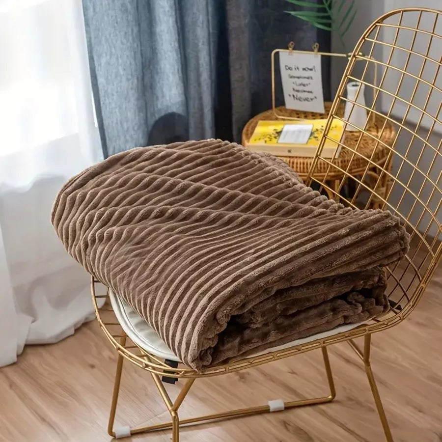 Frazada Cobija Súper Suave Premium Cobertor Stripes Soft Nature