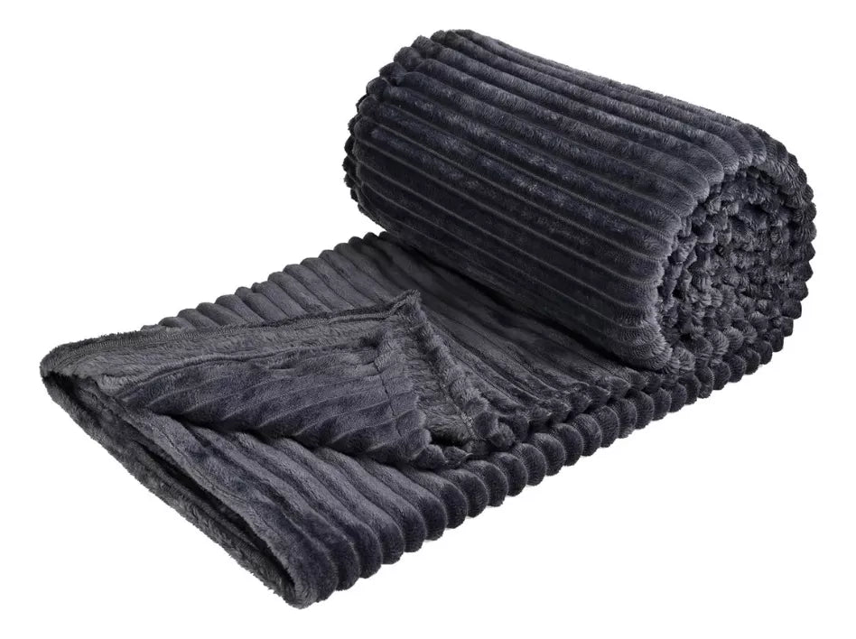Frazada Cobija Súper Suave Premium Cobertor Stripes Soft Nature