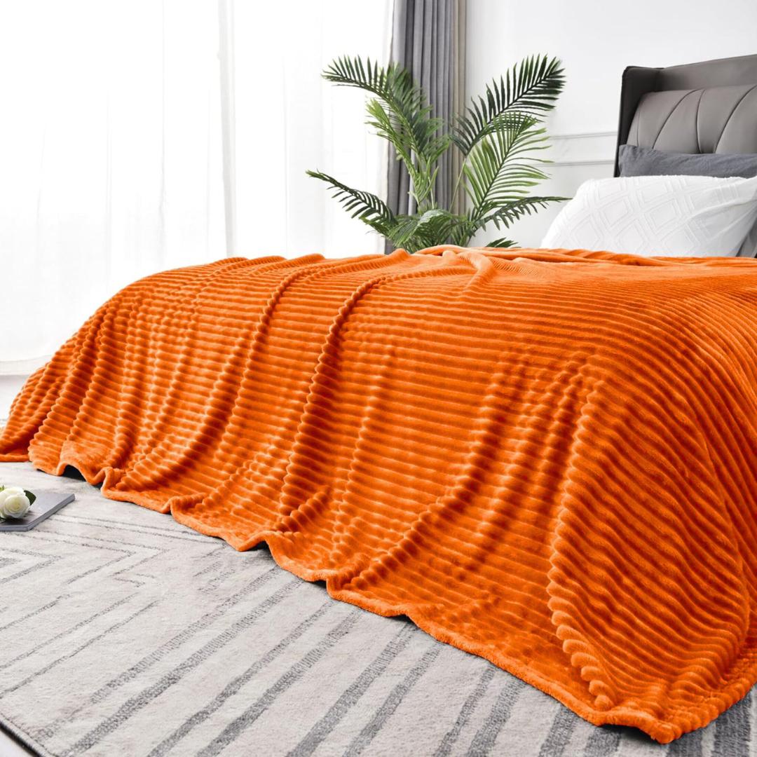Frazada Cobija Súper Suave Premium Cobertor Stripes Soft Nature