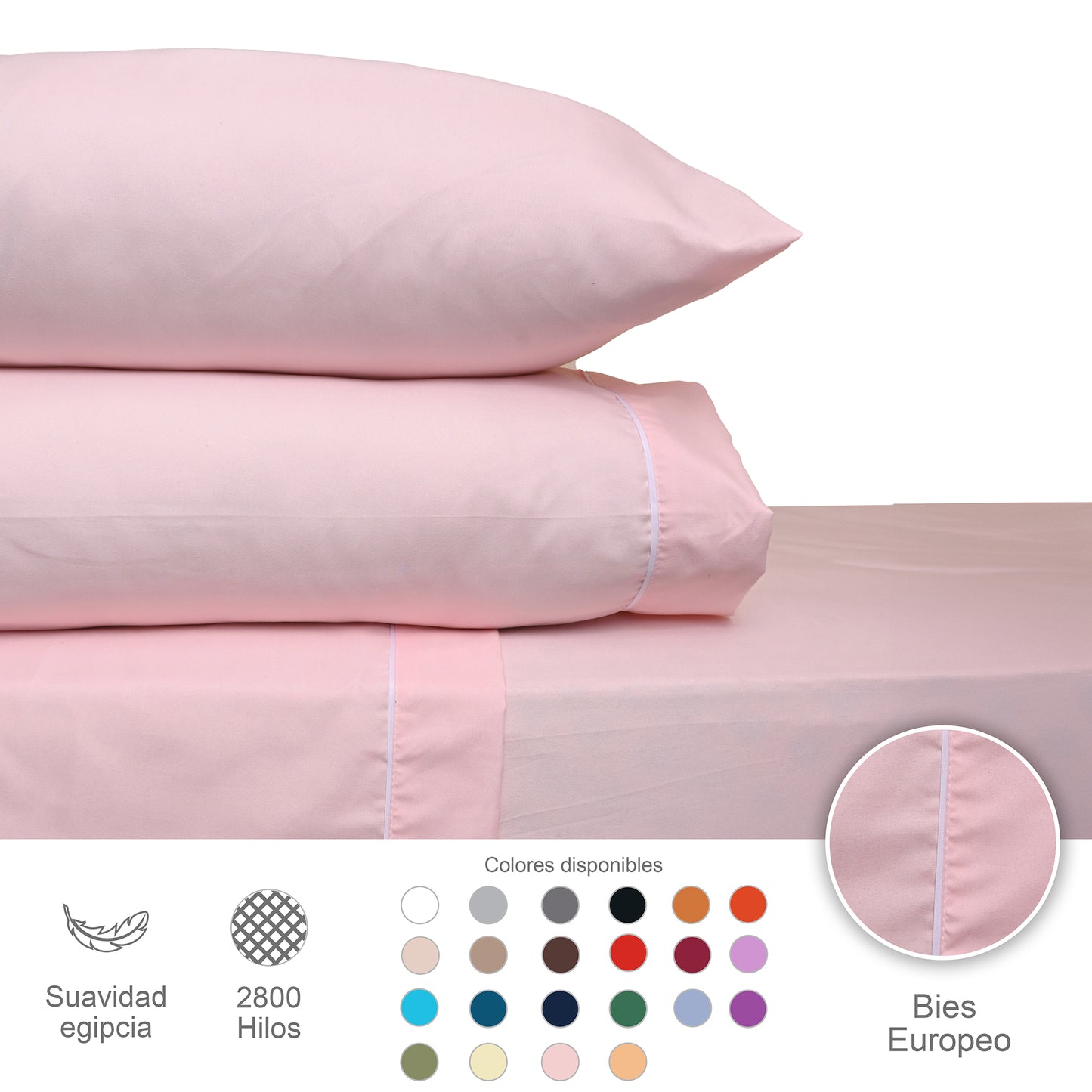 Sábana 2800 Hilos Suave Premium Lisa Soft Nature