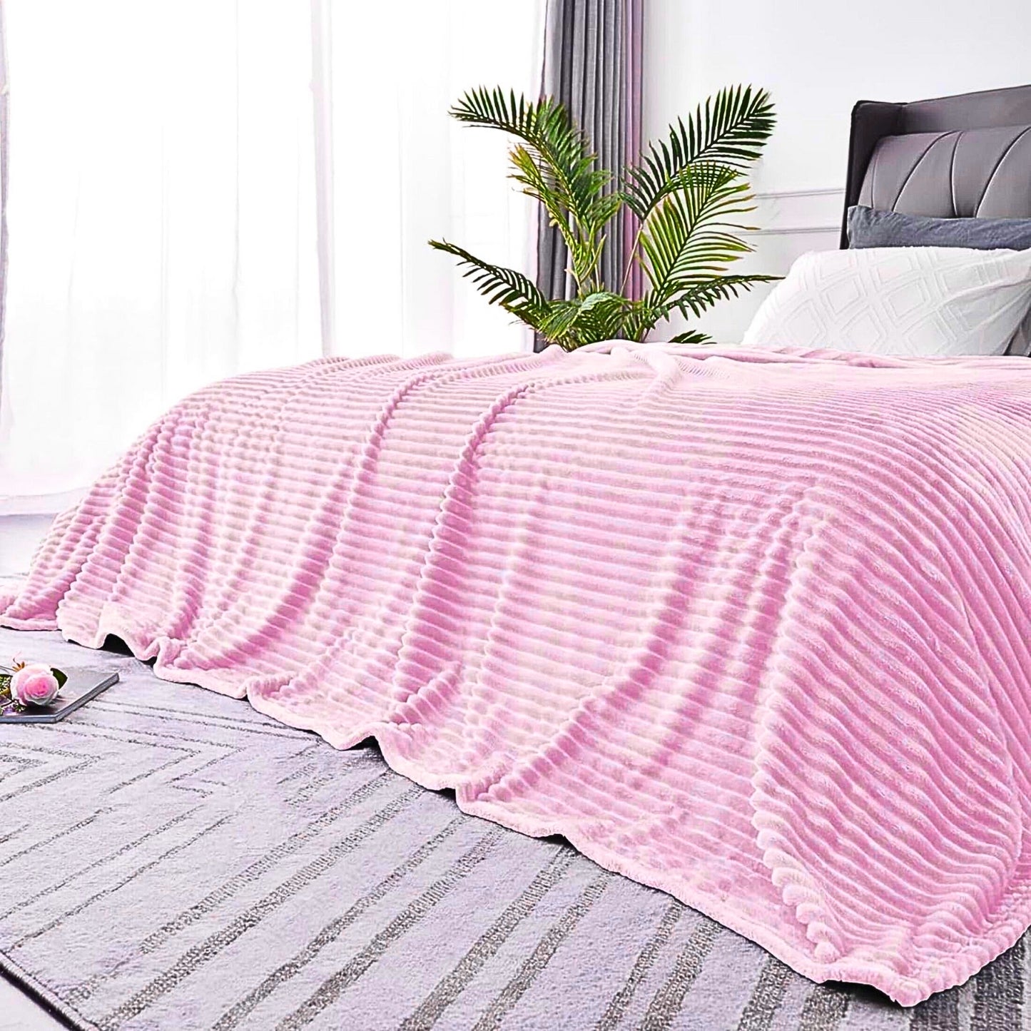 Frazada Cobija Súper Suave Premium Cobertor Stripes Soft Nature