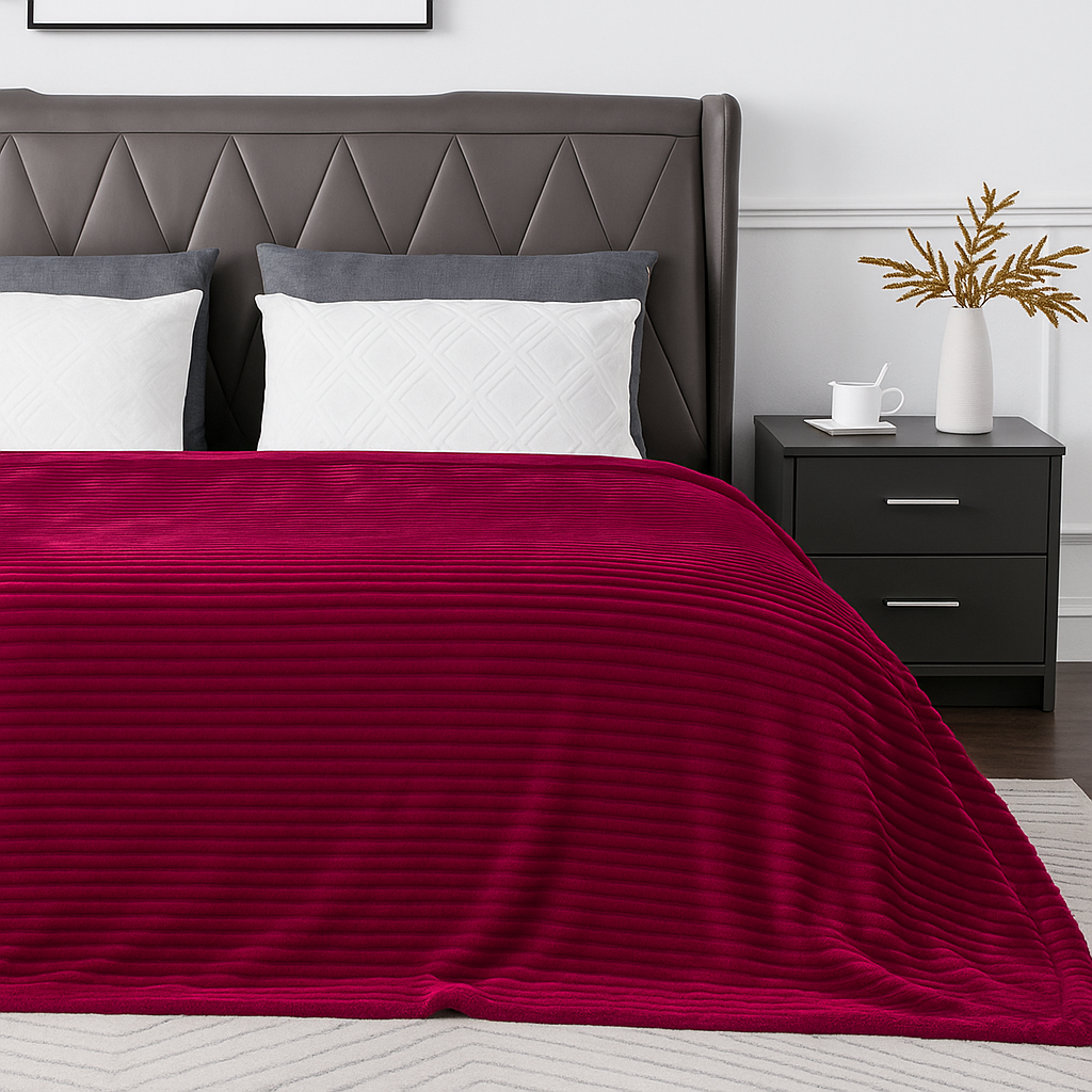 Frazada Cobija Súper Suave Premium Cobertor Stripes Soft Nature
