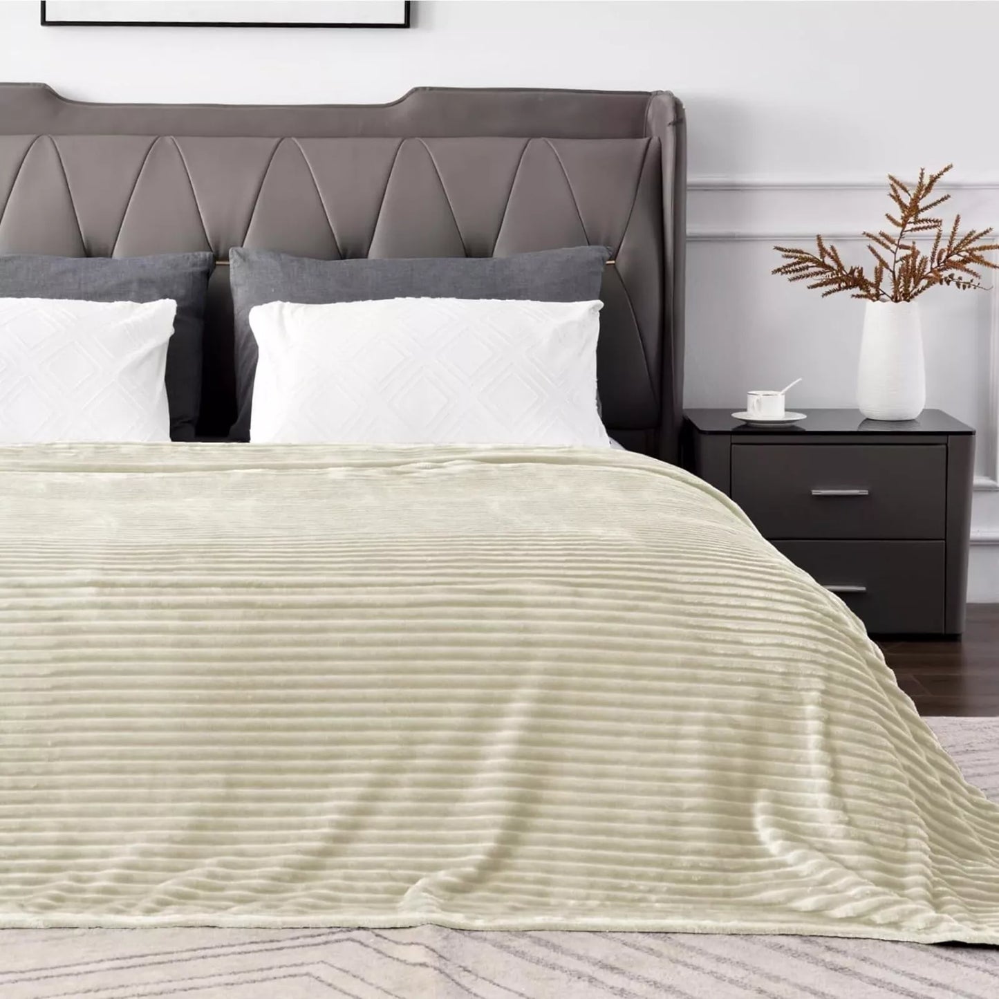 Frazada Cobija Súper Suave Premium Cobertor Stripes Soft Nature