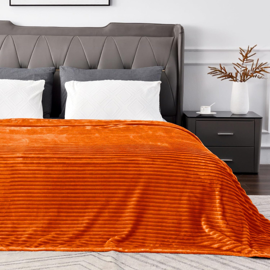 Frazada Cobija Súper Suave Premium Cobertor Stripes Soft Nature