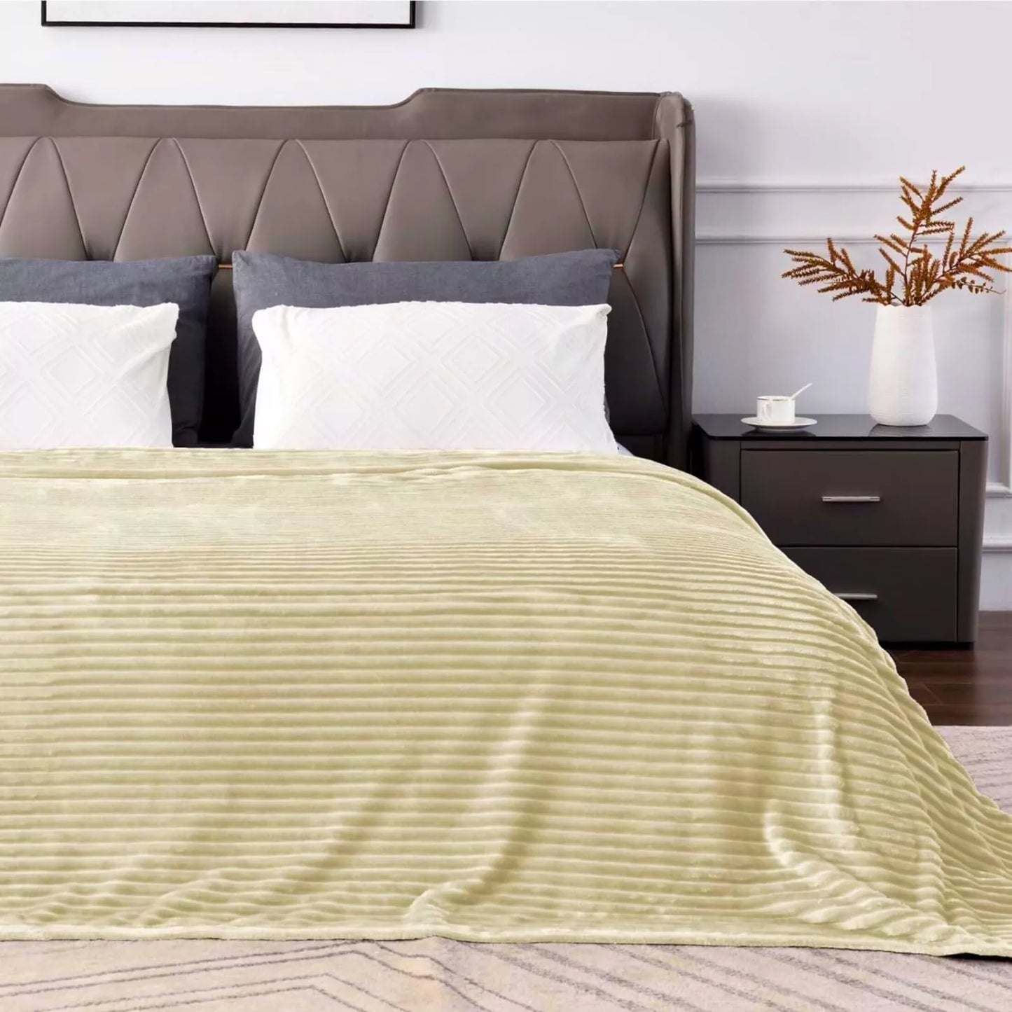 Frazada Cobija Súper Suave Premium Cobertor Stripes Soft Nature