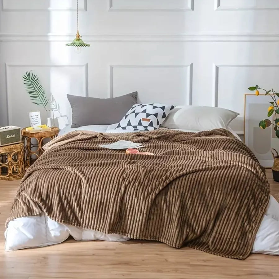Frazada Cobija Súper Suave Premium Cobertor Stripes Soft Nature