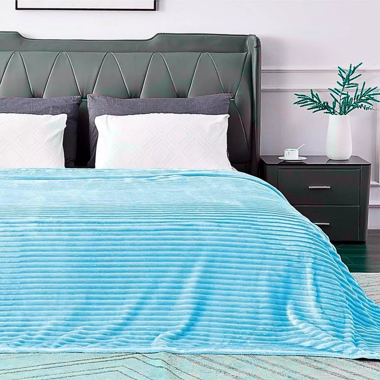 Frazada Cobija Súper Suave Premium Cobertor Stripes Soft Nature