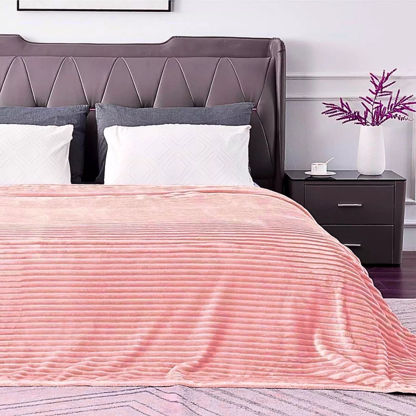 Frazada Cobija Súper Suave Premium Cobertor Stripes Soft Nature