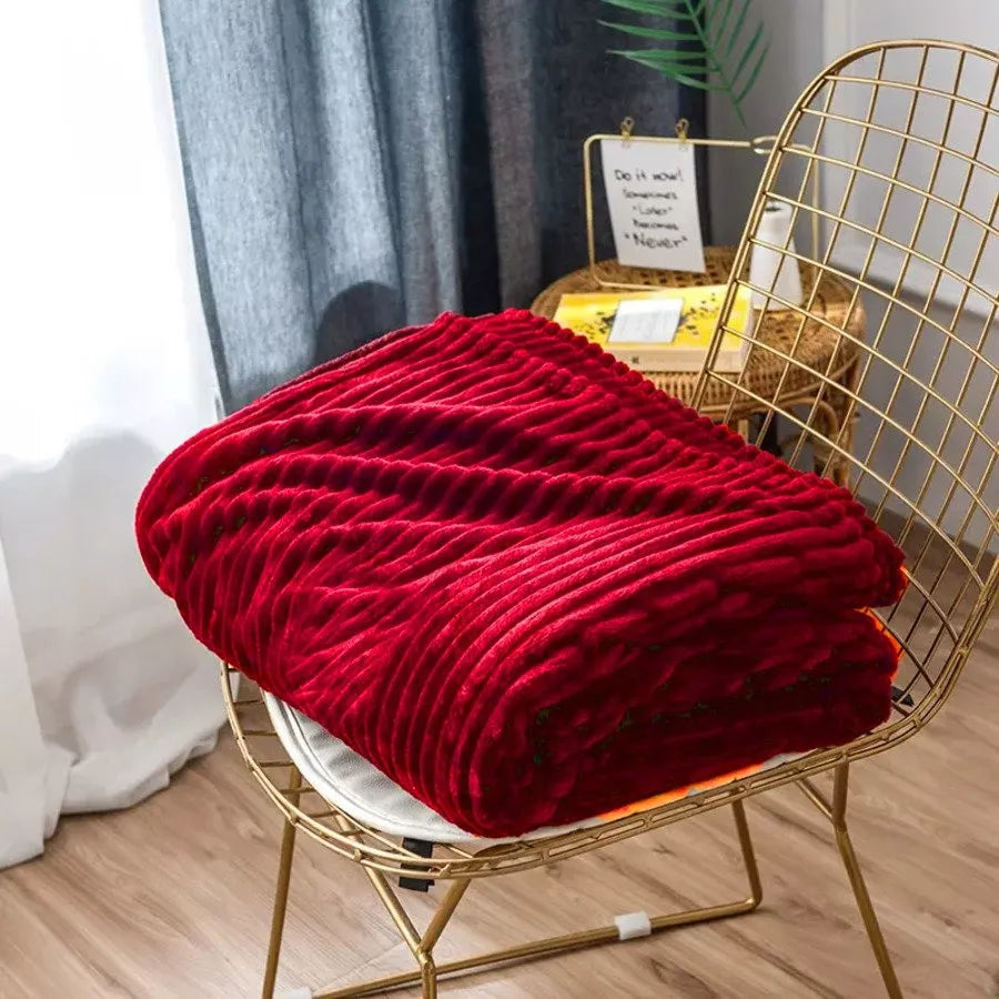 Frazada Cobija Súper Suave Premium Cobertor Stripes Soft Nature