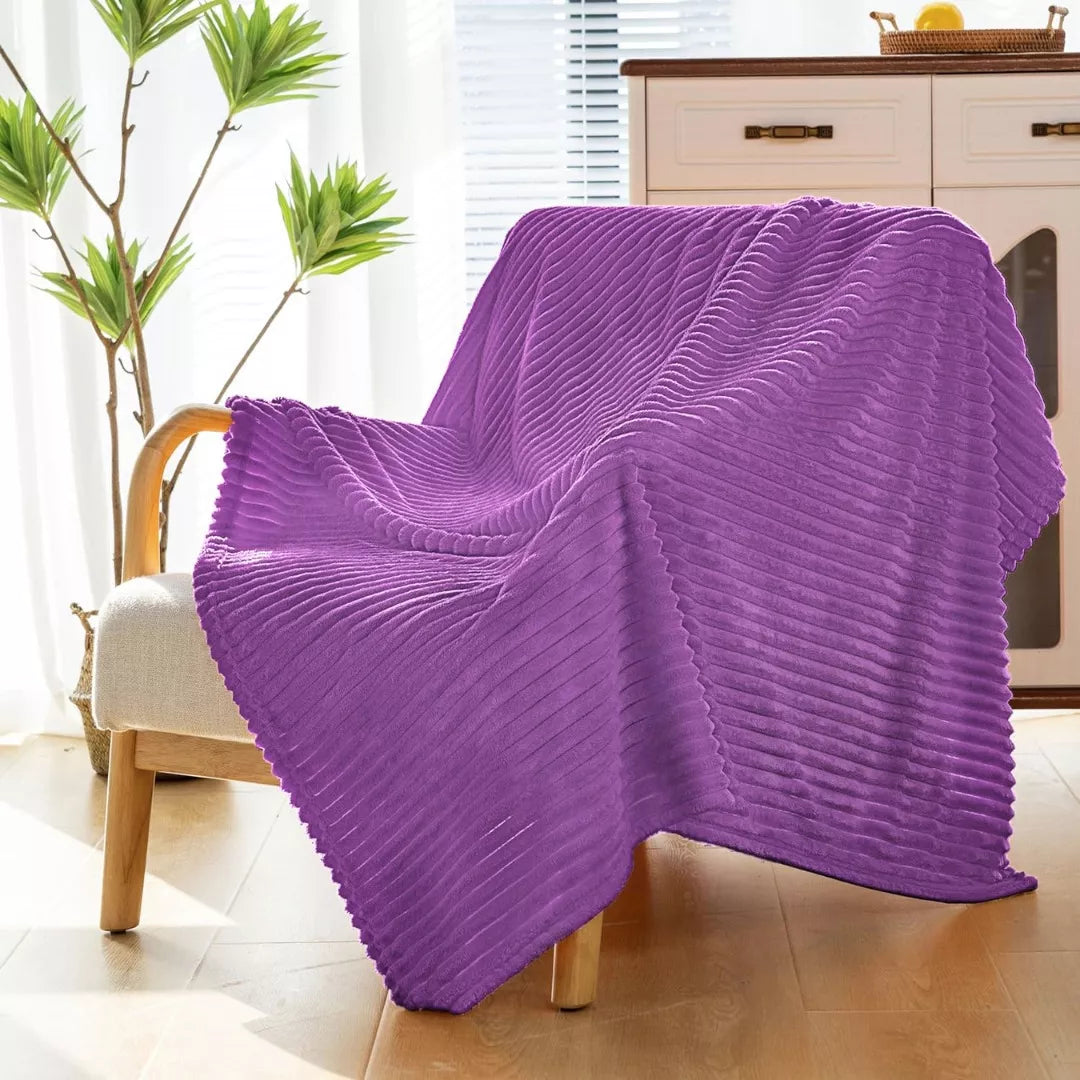 Frazada Cobija Súper Suave Premium Cobertor Stripes Soft Nature