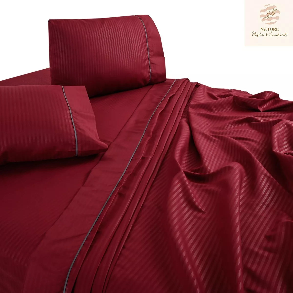 Sábana 2800 Hilos Suave Premium Stripes Soft Nature