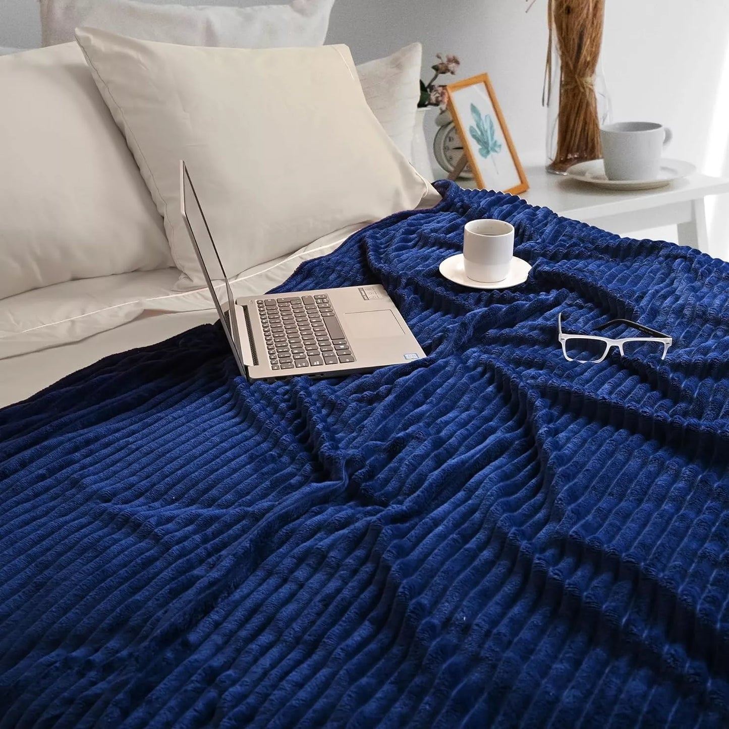 Frazada Cobija Súper Suave Premium Cobertor Stripes Soft Nature