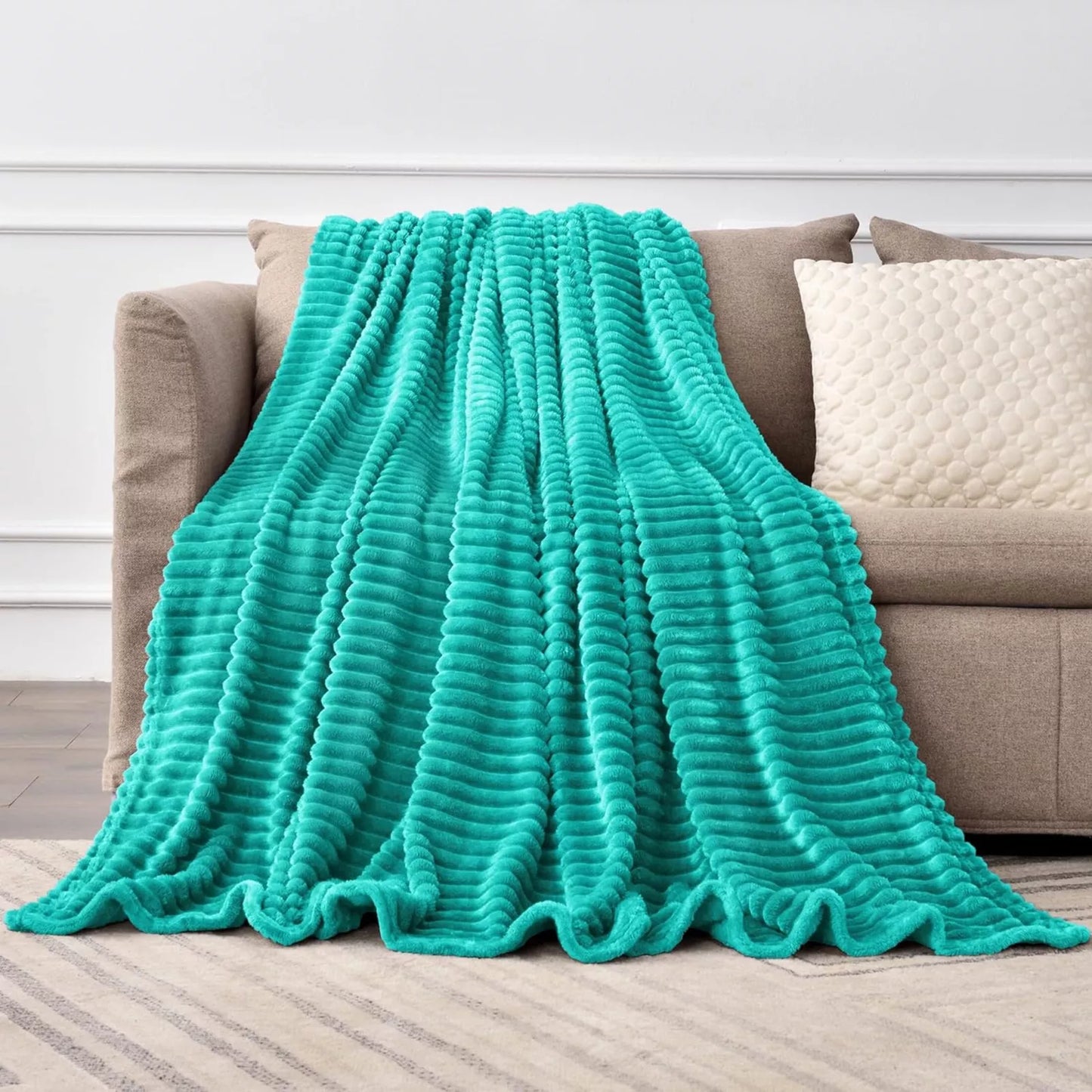 Frazada Cobija Súper Suave Premium Cobertor Stripes Soft Nature