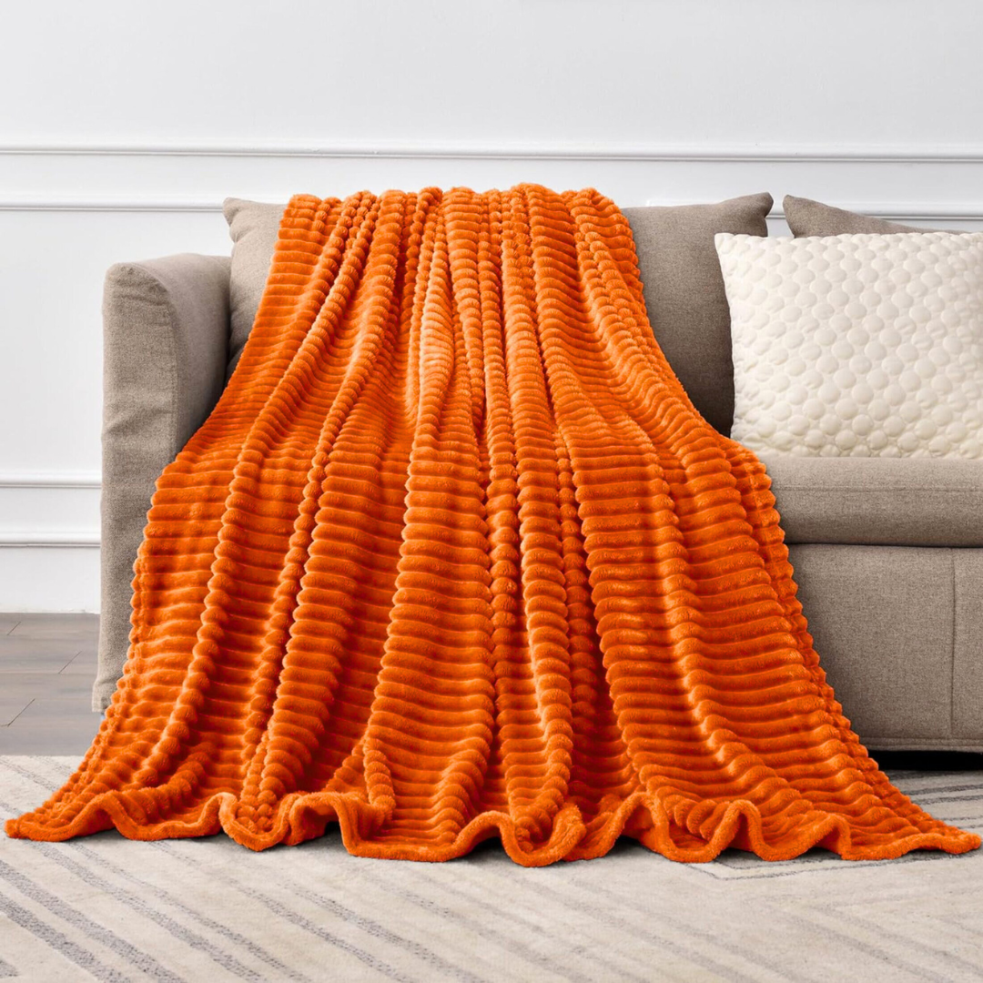 Frazada Cobija Súper Suave Premium Cobertor Stripes Soft Nature