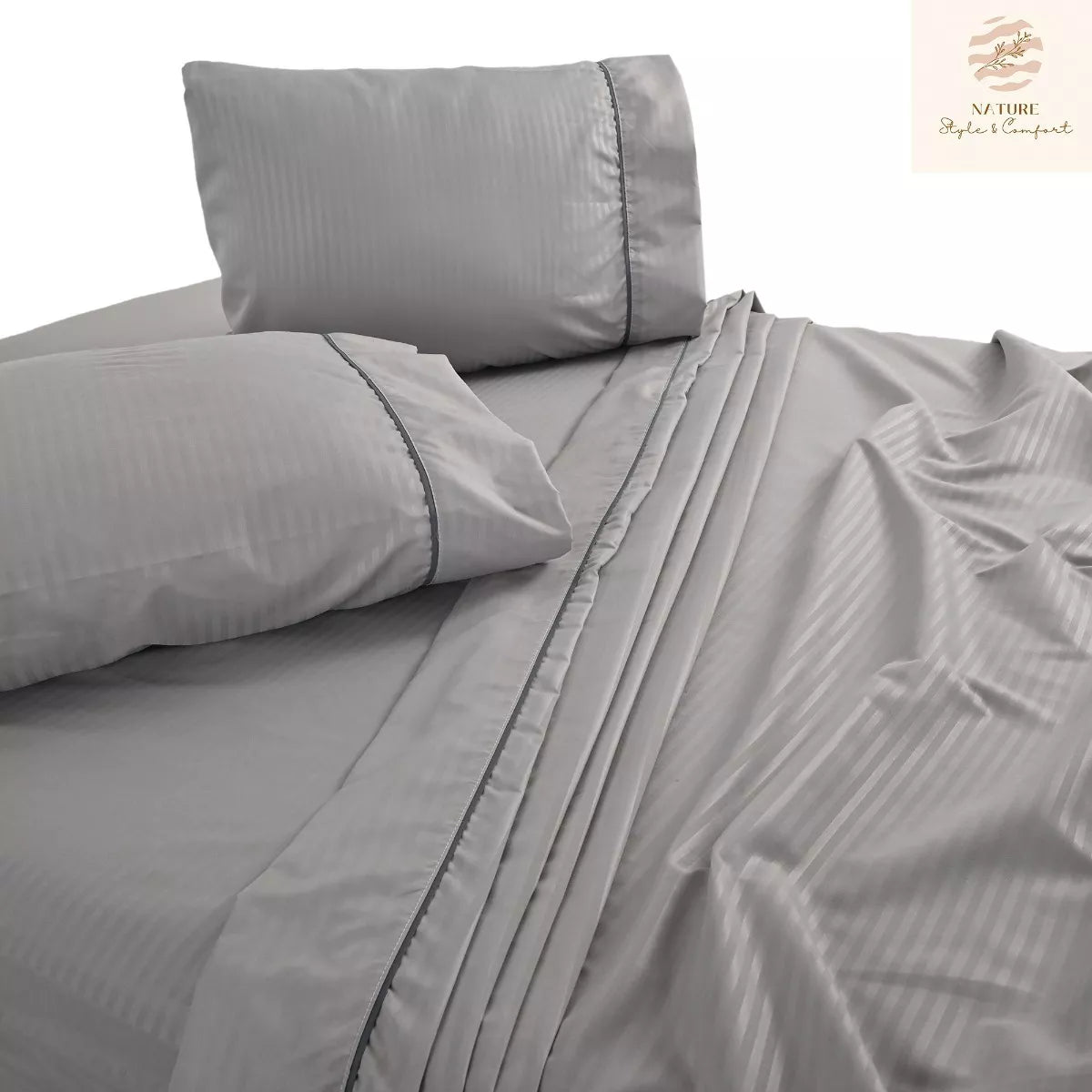 Sábana 2800 Hilos Suave Premium Stripes Soft Nature