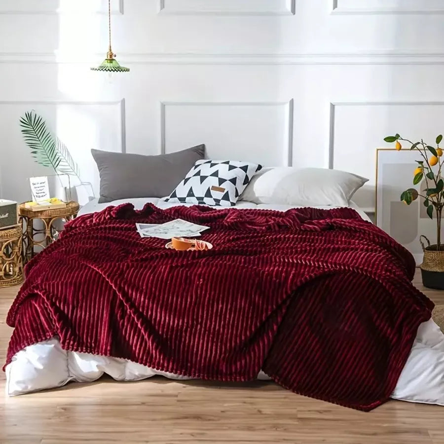 Frazada Cobija Súper Suave Premium Cobertor Stripes Soft Nature