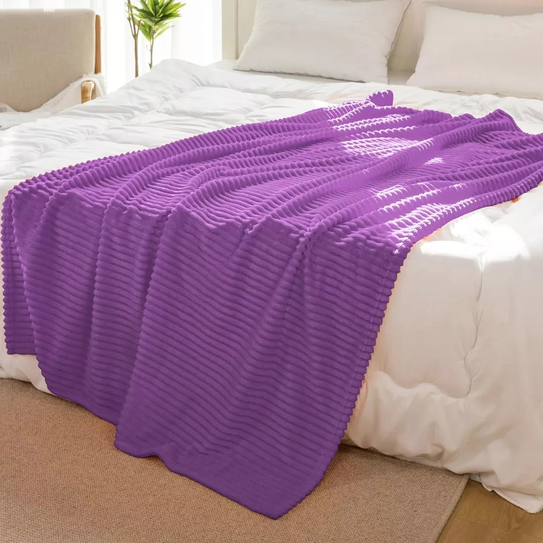 Frazada Cobija Súper Suave Premium Cobertor Stripes Soft Nature