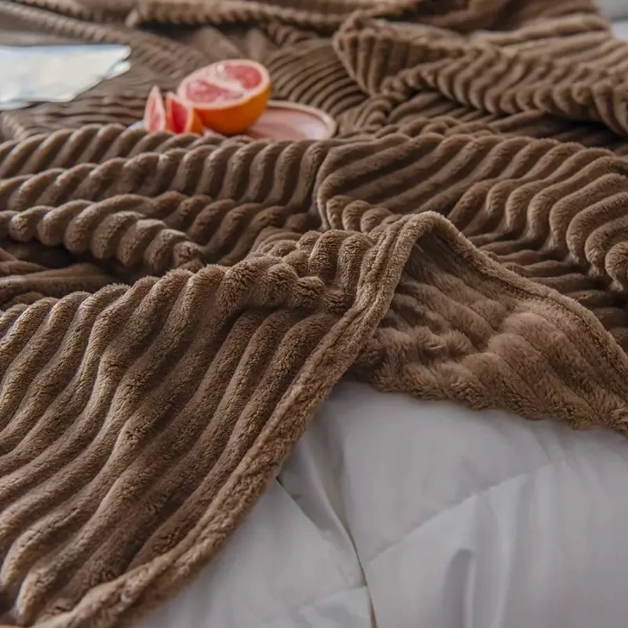 Frazada Cobija Súper Suave Premium Cobertor Stripes Soft Nature