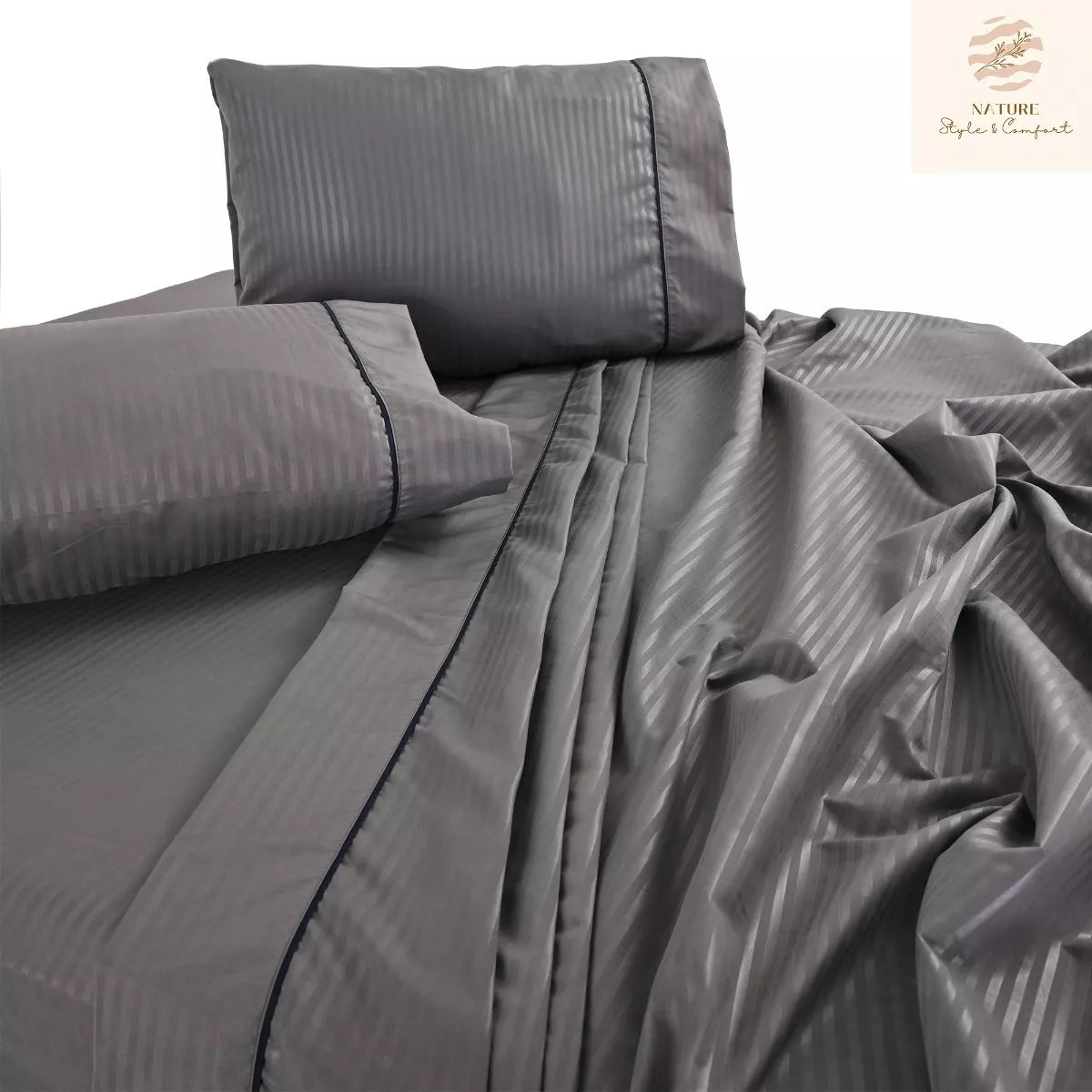 Sábana 2800 Hilos Suave Premium Stripes Soft Nature