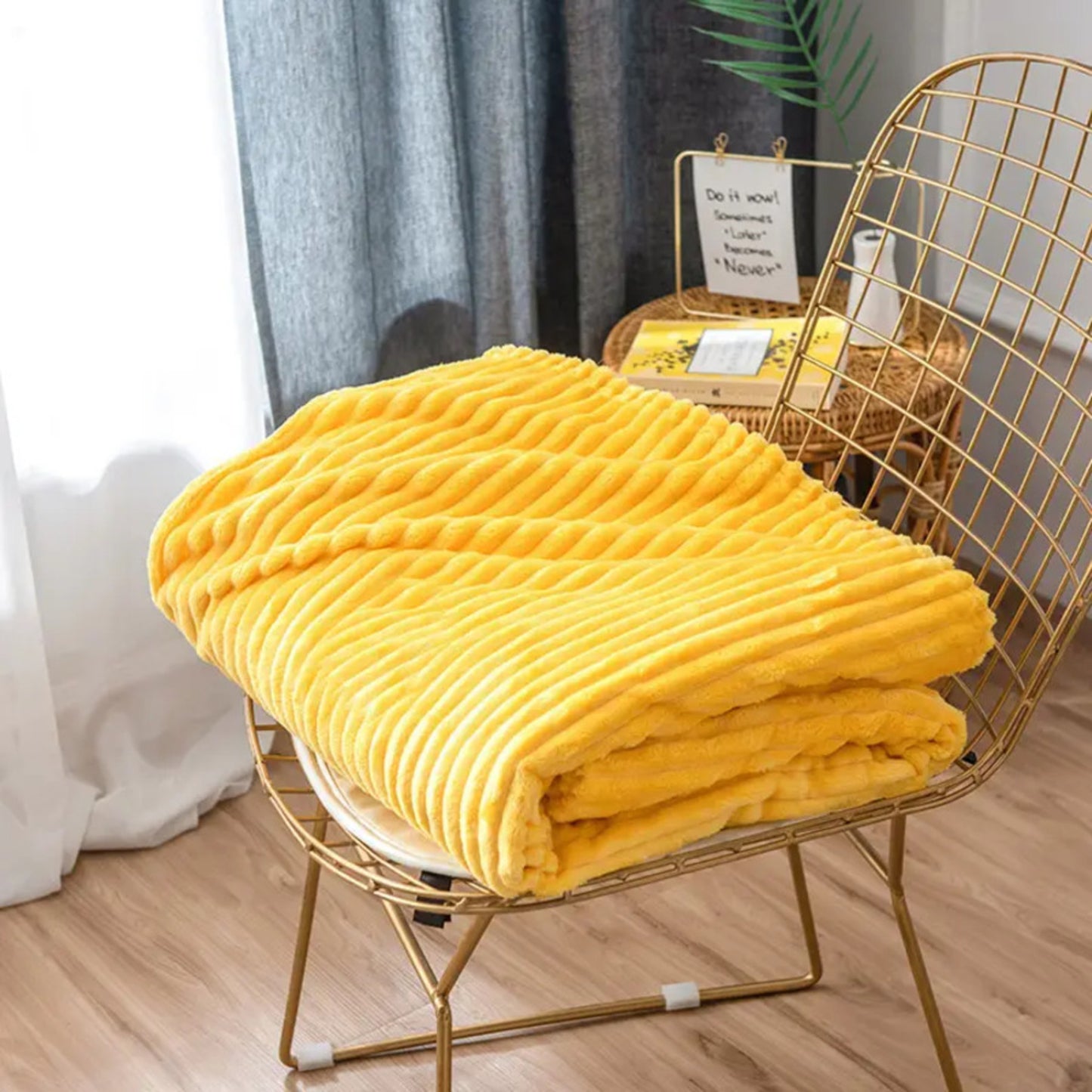 Frazada Cobija Súper Suave Premium Cobertor Stripes Soft Nature