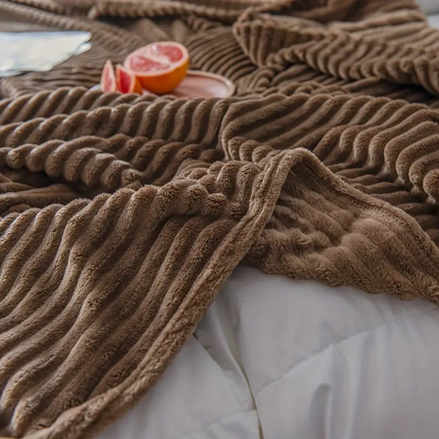 Frazada Cobija Súper Suave Premium Cobertor Stripes Soft Nature