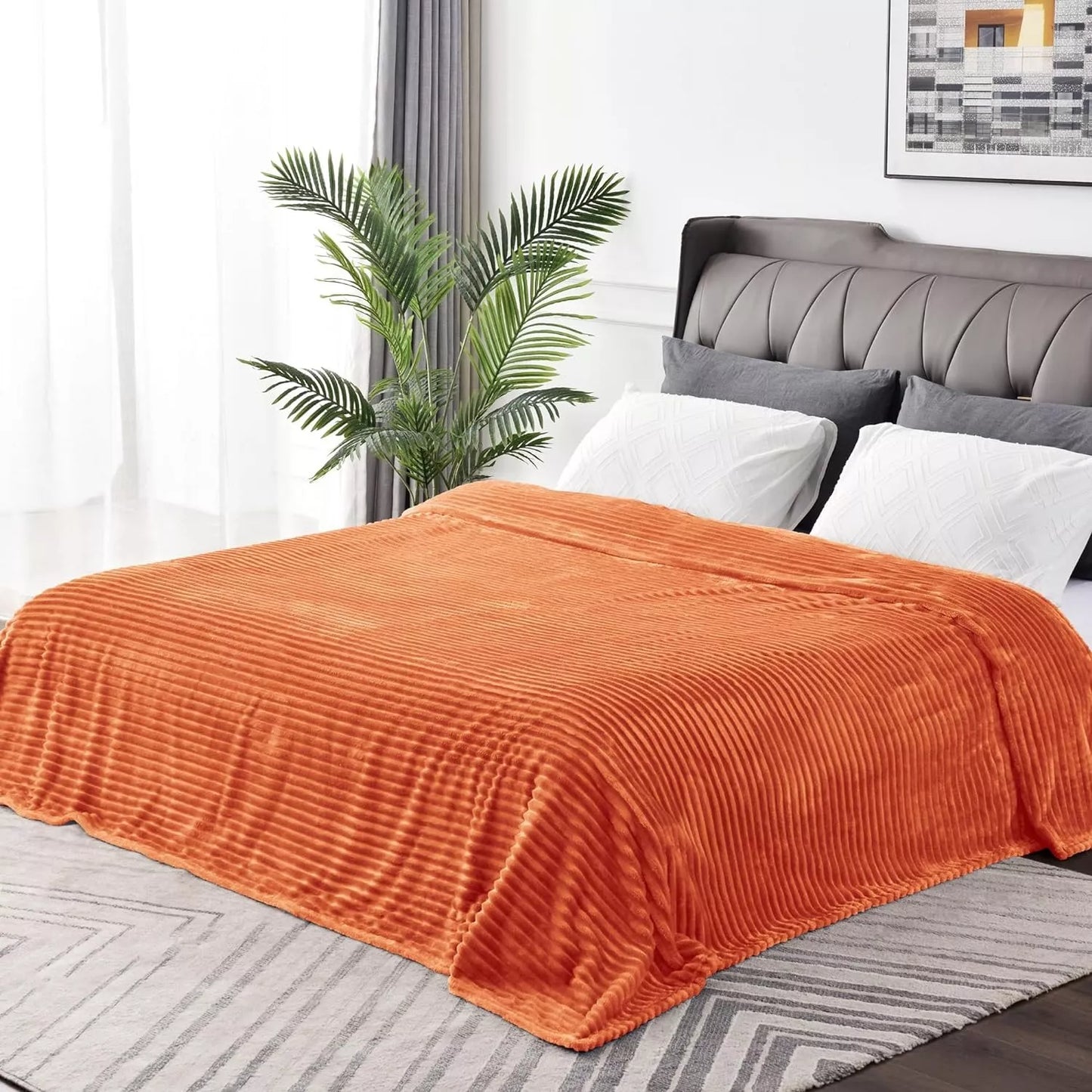 Frazada Cobija Súper Suave Premium Cobertor Stripes Soft Nature