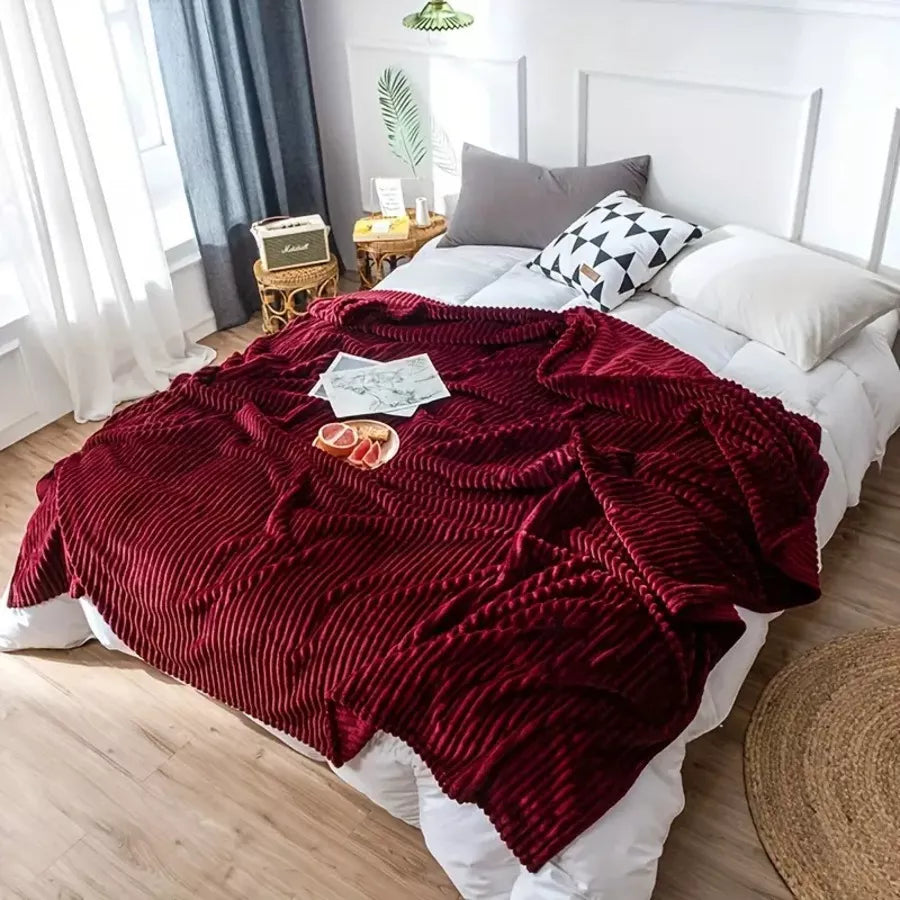 Frazada Cobija Súper Suave Premium Cobertor Stripes Soft Nature