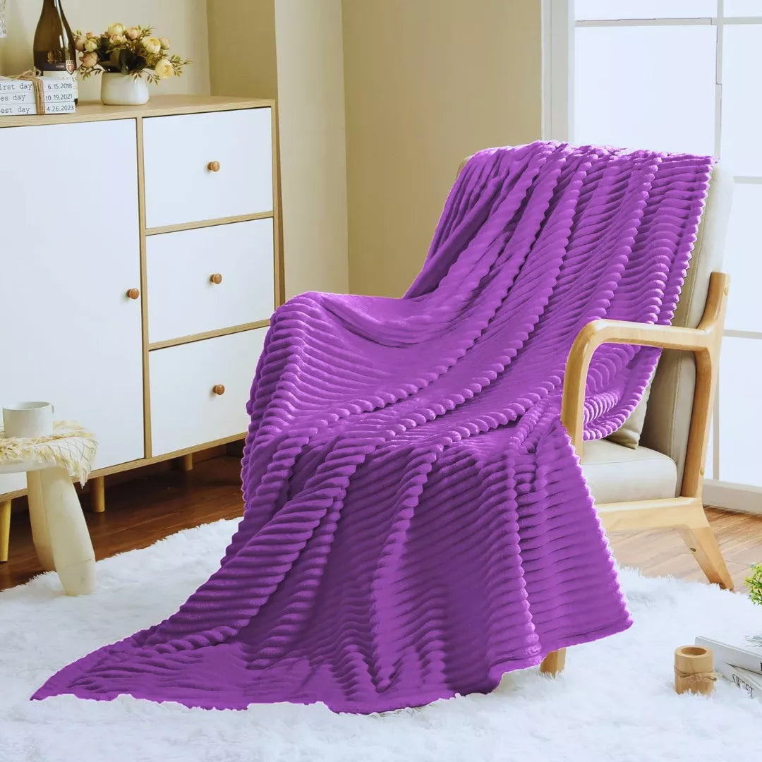Frazada Cobija Súper Suave Premium Cobertor Stripes Soft Nature