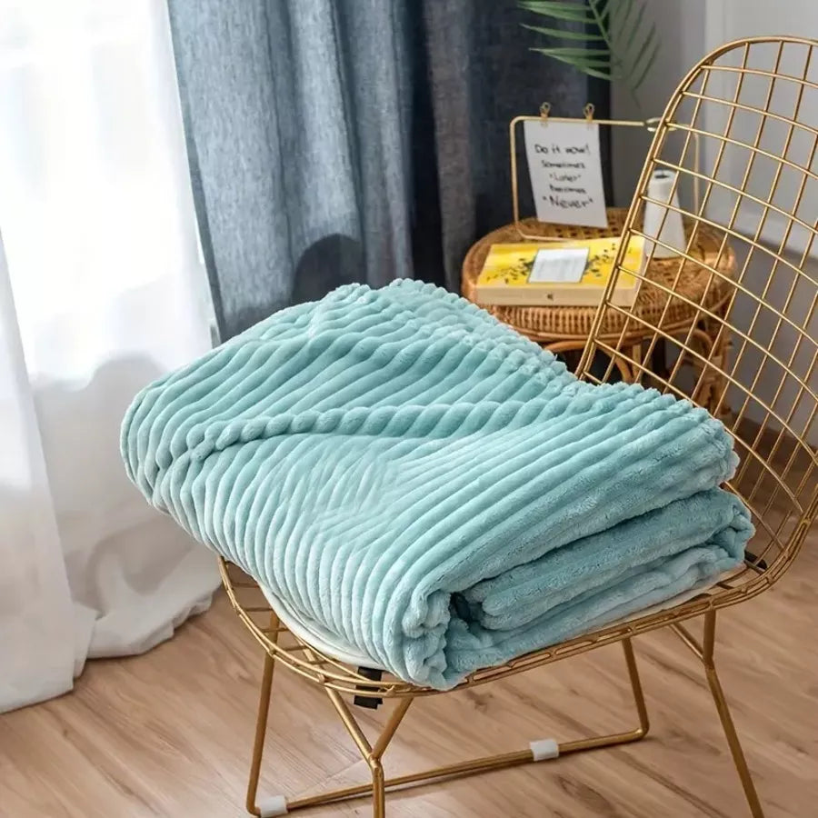 Frazada Cobija Súper Suave Premium Cobertor Stripes Soft Nature