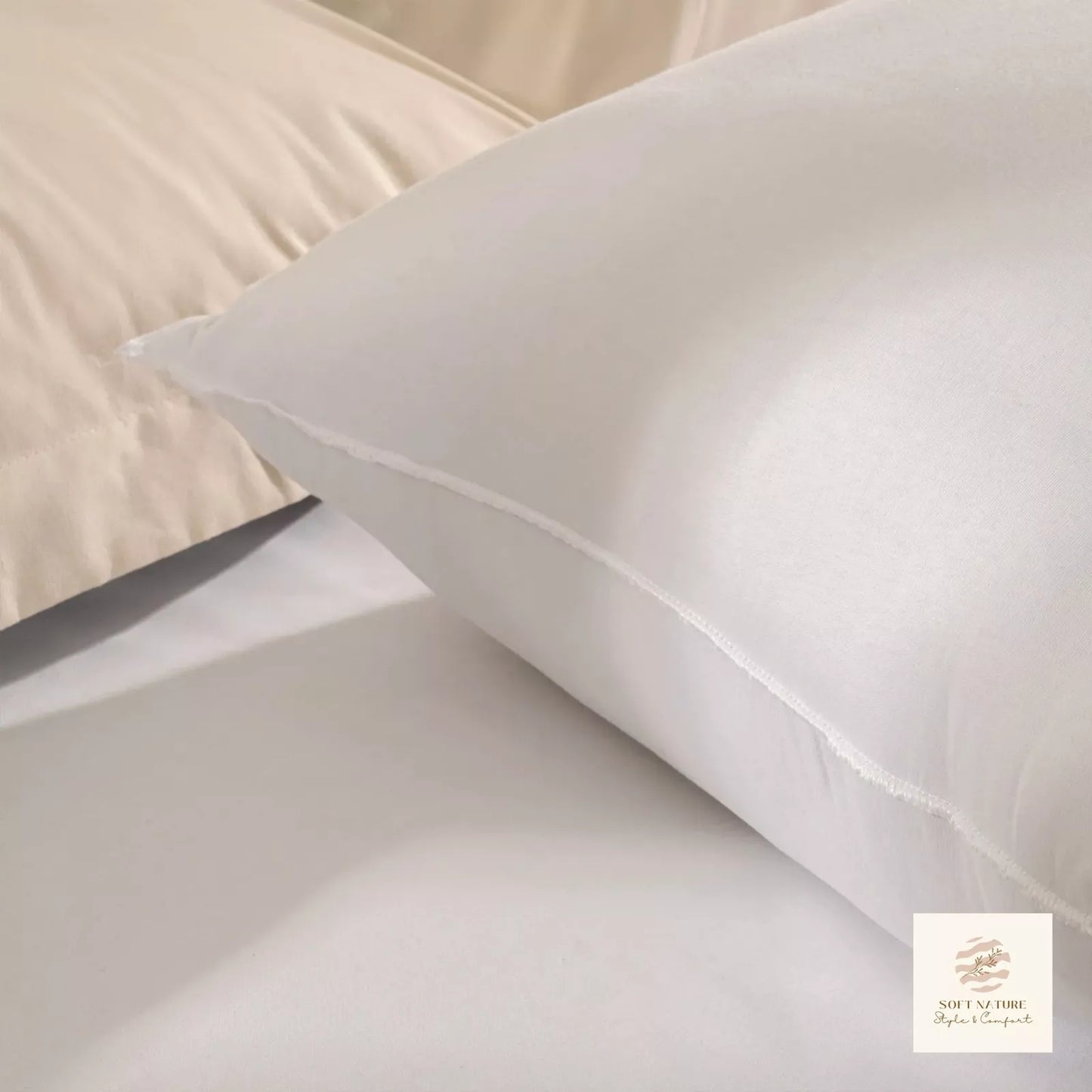 Almohada 2 Pack Microfibra Firme Soft Nature Blanca