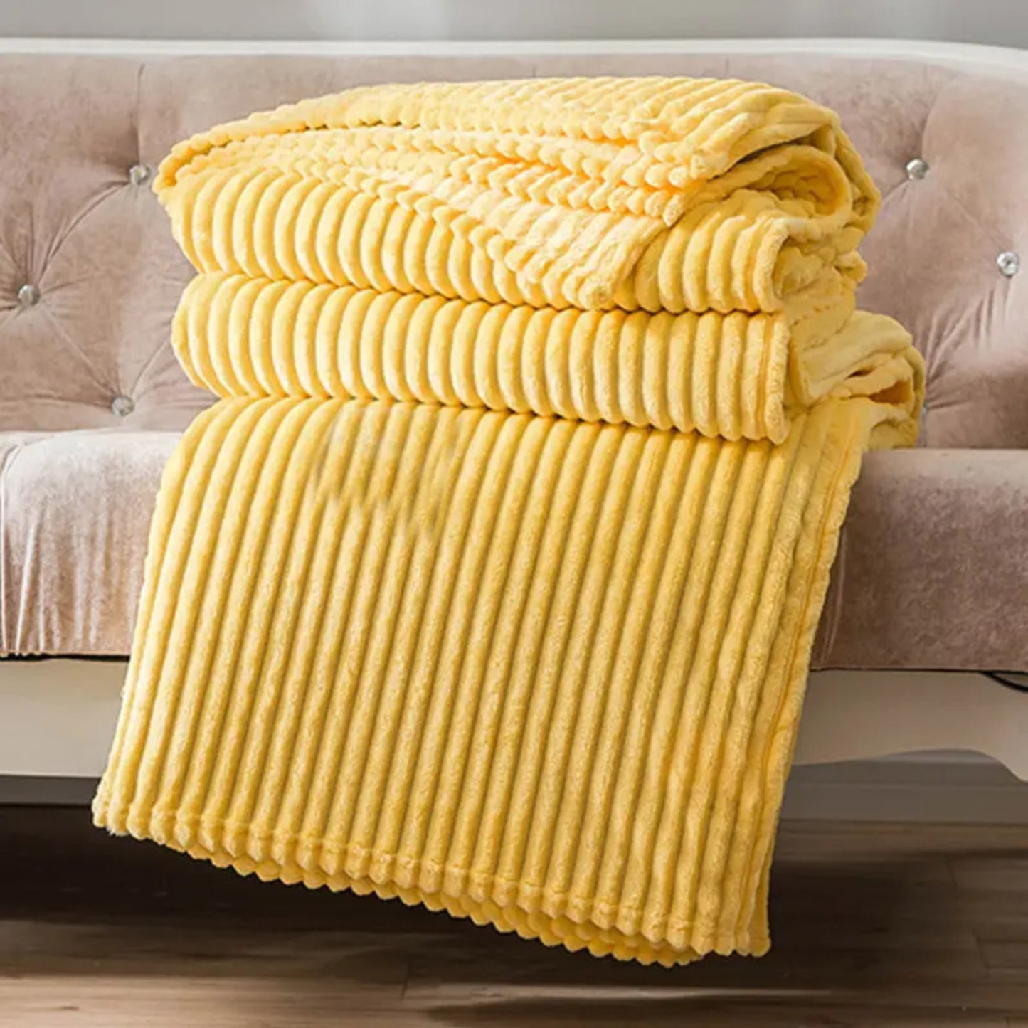 Frazada Cobija Súper Suave Premium Cobertor Stripes Soft Nature