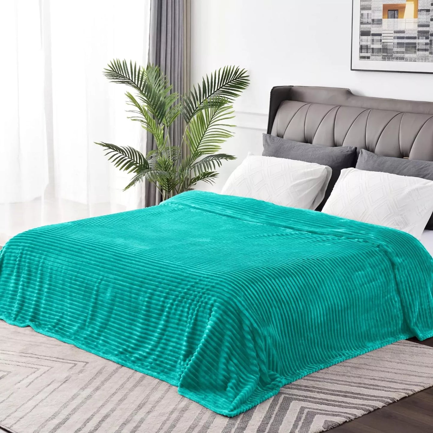 Frazada Cobija Súper Suave Premium Cobertor Stripes Soft Nature