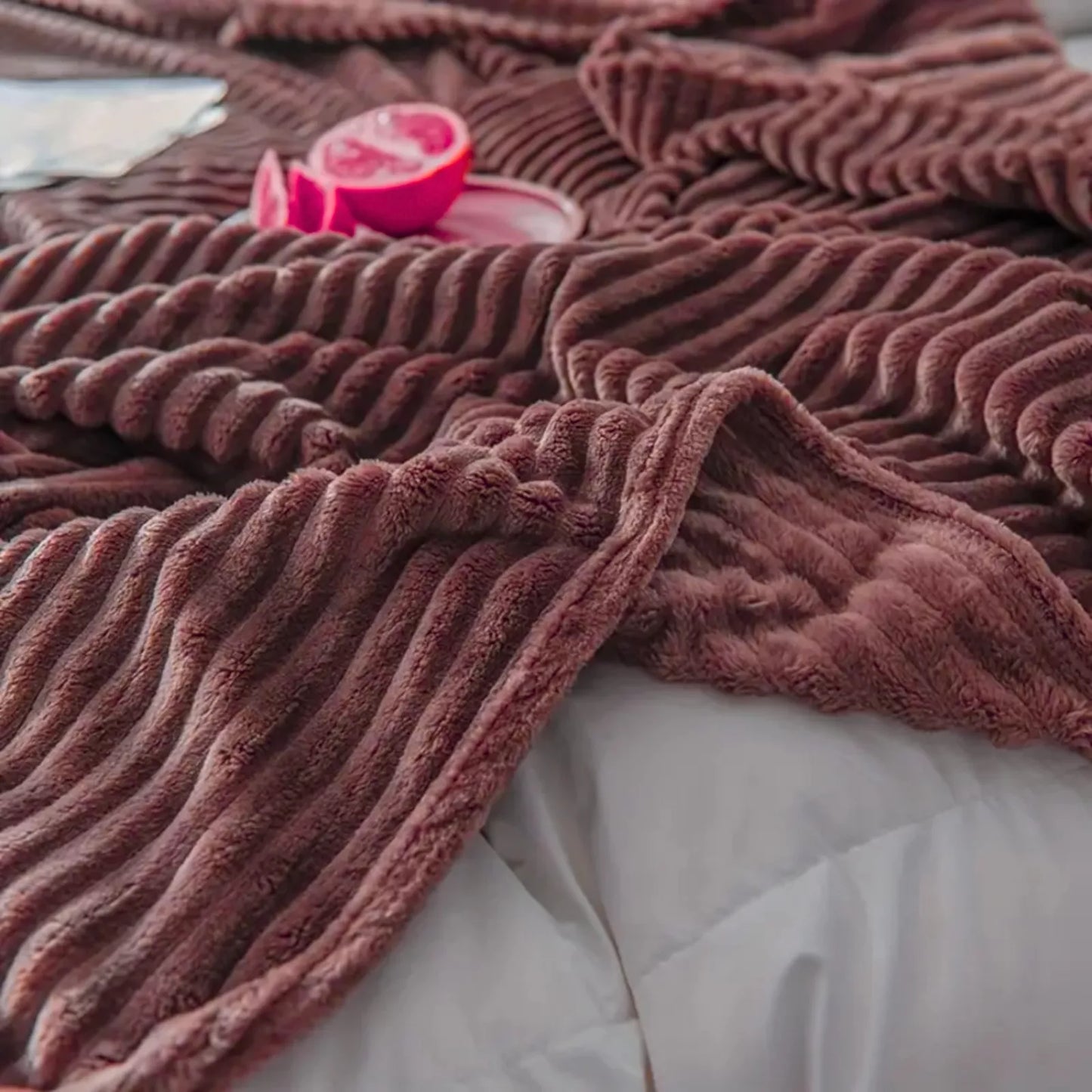 Frazada Cobija Súper Suave Premium Cobertor Stripes Soft Nature