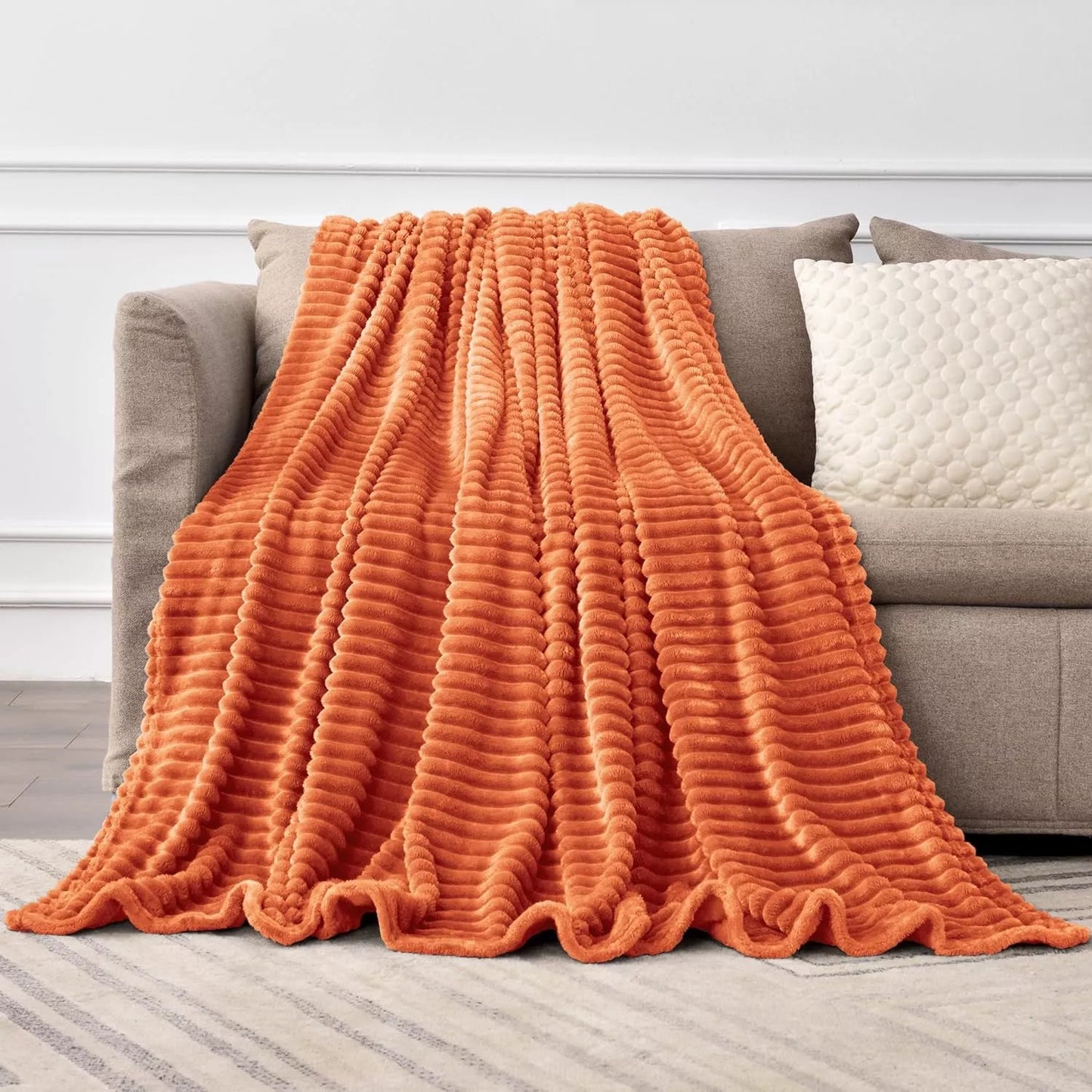 Frazada Cobija Súper Suave Premium Cobertor Stripes Soft Nature