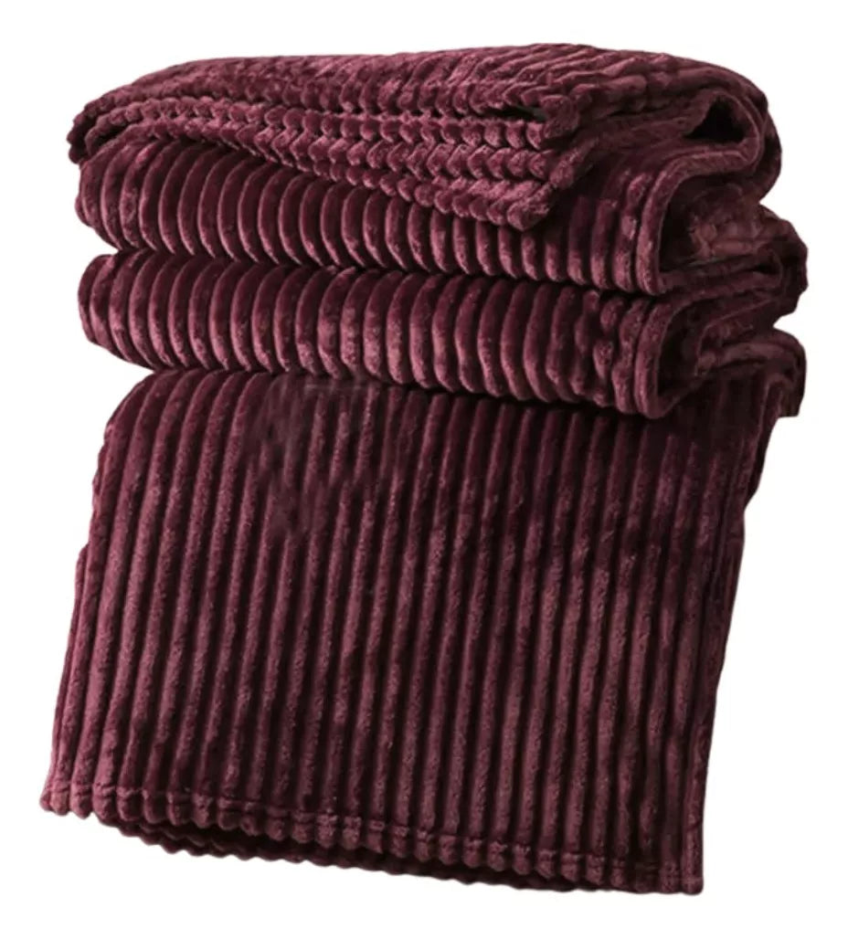 Frazada Cobija Súper Suave Premium Cobertor Stripes Soft Nature