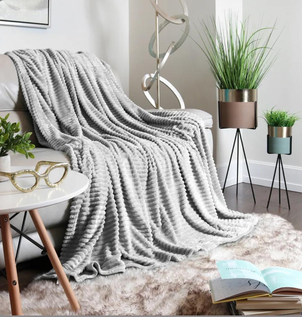 Frazada Cobija Súper Suave Premium Cobertor Stripes Soft Nature