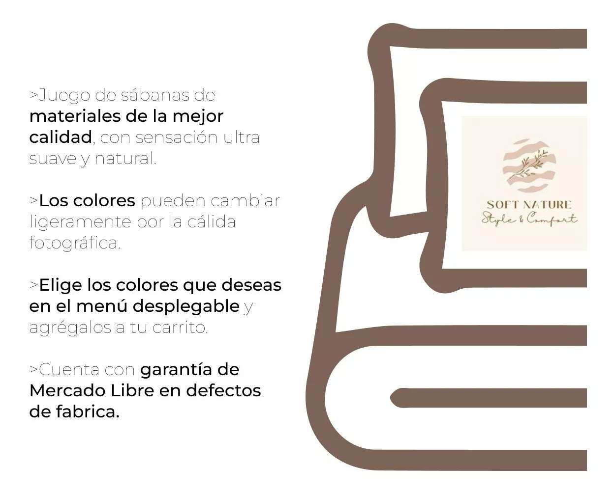 Sábanas 2800 Hilos Extra Suave Premium Nature