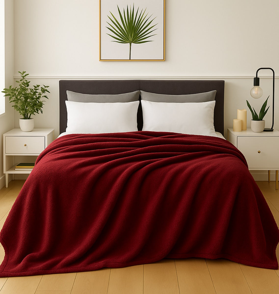Frazada Cobija Súper Suave Premium Cobertor Liso Matrimonial Soft Nature