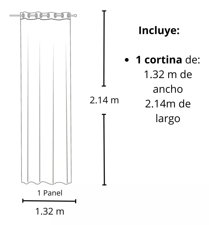 Cortinas Blackout Premium 1 Panel Soft Nature