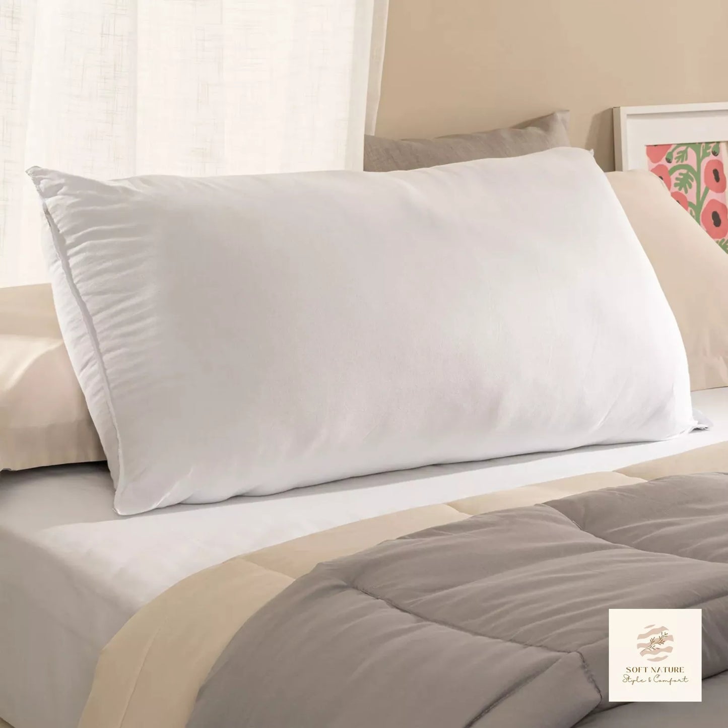 Almohada 2 Pack Microfibra Firme Soft Nature Blanca